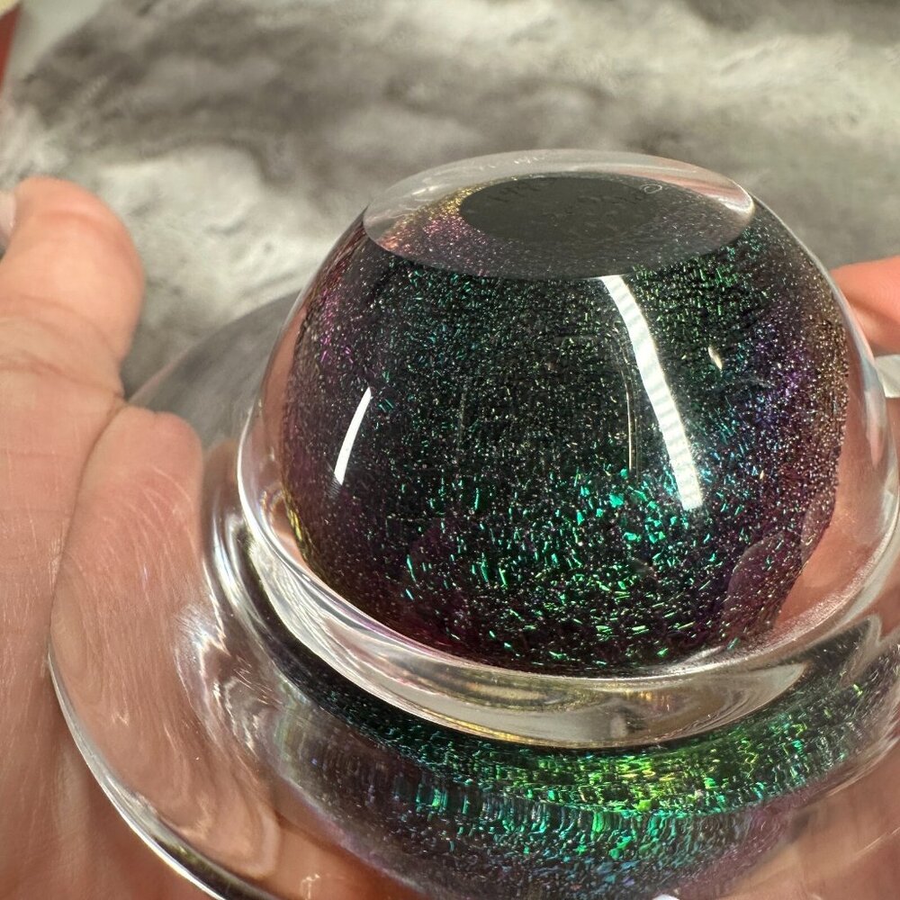 Vintage 1993 Sci Fi Channel Numbered 208/400 Saturn Planet Galaxy Paperweight - Picture 14 of 16